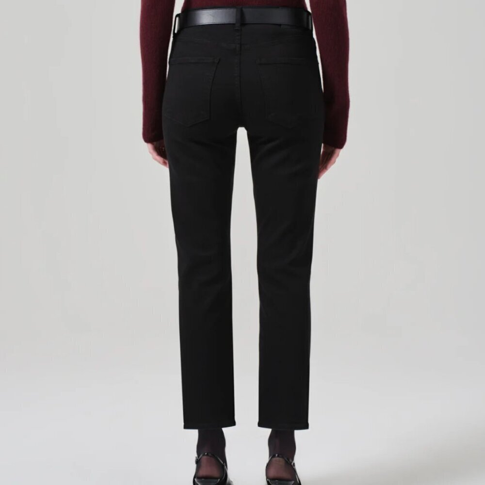 Citizens of Humanity Isola Slim Crop Jean in Plush Black, Size 25 - Picture 2 of 7